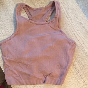 lululemon athletica ribbed racerback tank top - mauve